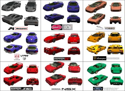 colección de coches de lujo 3DS Max