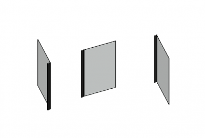 Single panel rectangular bath screen TMI-101