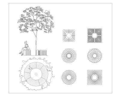 Symboles des arbres .dwg
