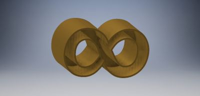 The infinity symbol cake mould