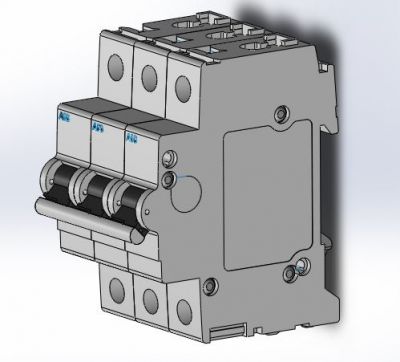Three Phase Circuit Breaker Solidworks File