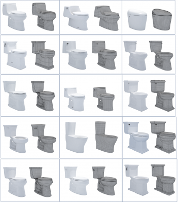 Collection 3D de la toilette Max