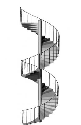 Modern aesthetic design tree house stairs 3d model .3dm format