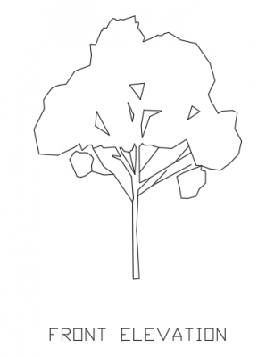 Trees for Landscape 2 Elevation dwg Drawing