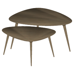 Triangular table with rounded corners skp