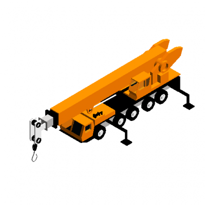 Truck crane stand revit model 