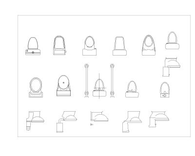 Formes WC avec un grand nombre de symboles_4 .dwg