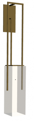 Wand goldene Lampe skp