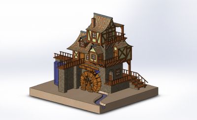 Wassermühle sldasm Modell
