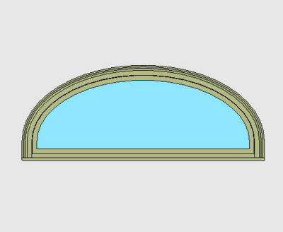 窓の両開き楕円形直接セットRevit