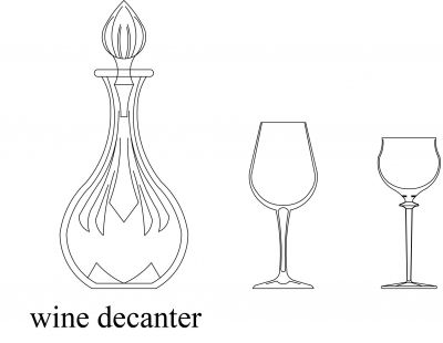 Glasses and decanter