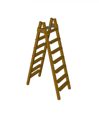 Wooden Ladder Sketchup model 