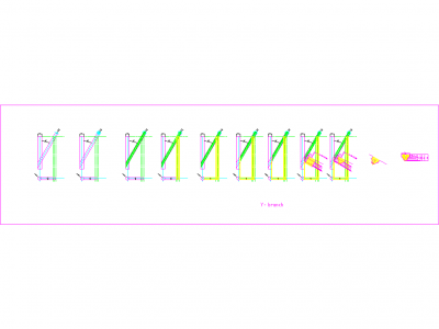 Y-branch Template .dwg drawing