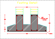 AutoCAD download .80 Meters Footing Detail DWG Drawing