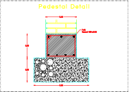 AutoCAD download .80 Meters Pedestal Details DWG Drawing
