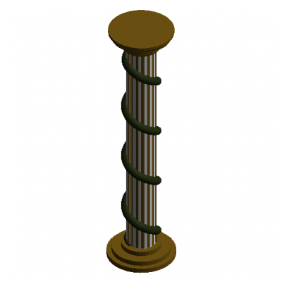 Round decorative column revit family