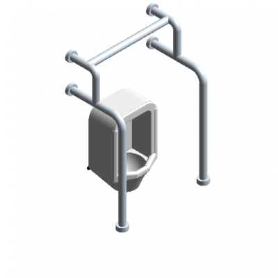 Barrier-free urinal-with armrests revit family