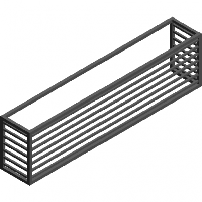 Air conditioner outdoor unit protective fence revit family