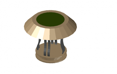 simple looking accent table 3d model .dwg format
