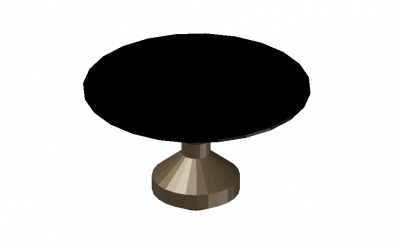 accent table with simple look 3d model .dwg format