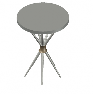 large sized accent table 3d model .dwg format