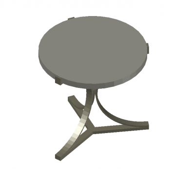 modern aesthetic design accent table 3d model .dwg format