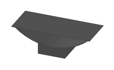 simple looking accent table 3d model .dwg format