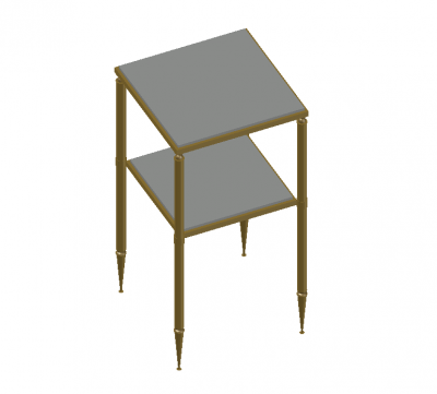 modern aesthetic design accent table 3d model .dwg format