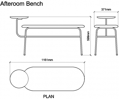 Afteroom Bench DWG Drawing