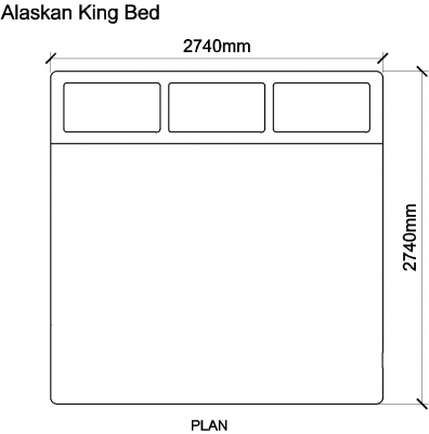 AutoCAD download Alaskan King Bed 2 DWG Drawing