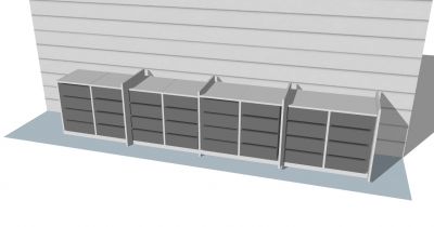 semplice armadio di piccole dimensioni modello 3d formato .skp