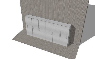 armoire de conception moderne avec un modèle 3d d'aspect simple au format .skp