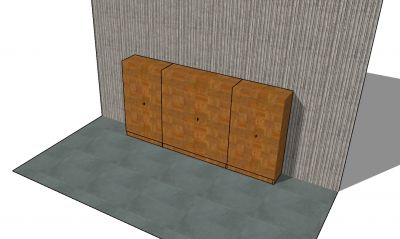 armoire conçue à grande échelle modèle 3d format .skp