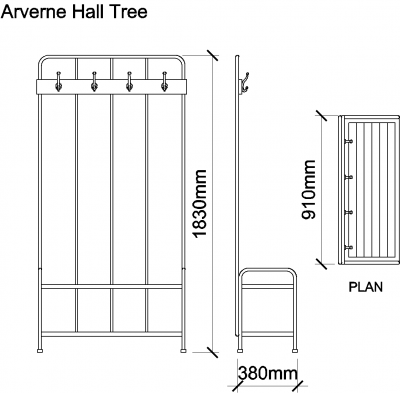 AutoCAD download Arvene Hall Tree DWG Drawing
