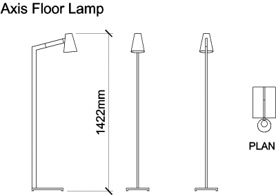 AutoCAD download Axis Floor Lamp DWG Drawing