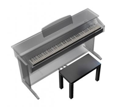 small sized design of a baby grand piano design 3d model .3dm