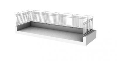 balcony with thick slab 3d model .3dm format
