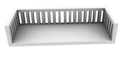 simple design balcony 3d model .3dm format