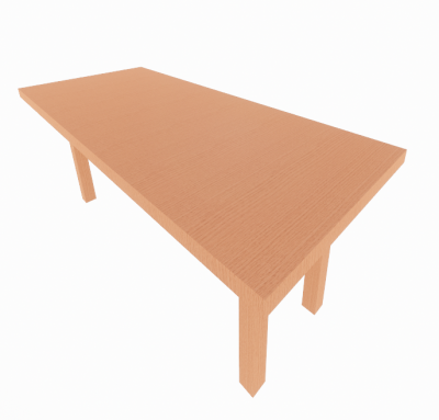 Simple dining table revit family