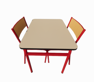 Dining table with 2 seats revit family