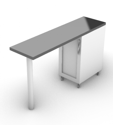 Simple designed bistro bar table 3d model .3dm format