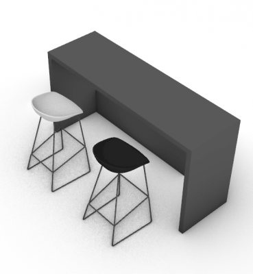 Modern Bistro Bar table 3d model .3dm format