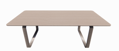 Wooden table with stainless steel frame under revit family