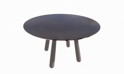Circle stainless steel table revit family