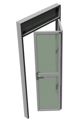 two way bifold door design 3d model .3dm format