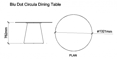 AutoCAD download Blu Dot Circula Dining Table2 DWG Drawing