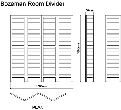 Bozeman Room Divider DWG Drawing