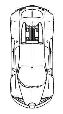 Bugatti car design plan.dwg drawing 