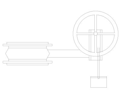 Butterfly Valve with Supervisory Switch free Autocad download