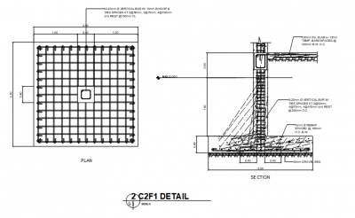 C2F1 Details Plan and Section DWG Drawing